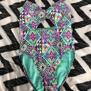 One piece girls swimsuit